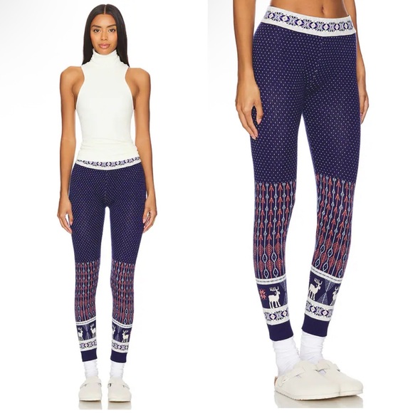 NWT Free People Intimately FP Falala Legging in Midnight Combo size XL $78
